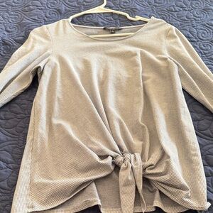 Banana Republic Striped Gray Women's Top